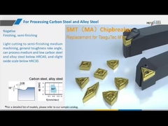 5MT 鉄鋼,合金鋼,不?? 鋼のための半加工からリシベのチップブレーカー