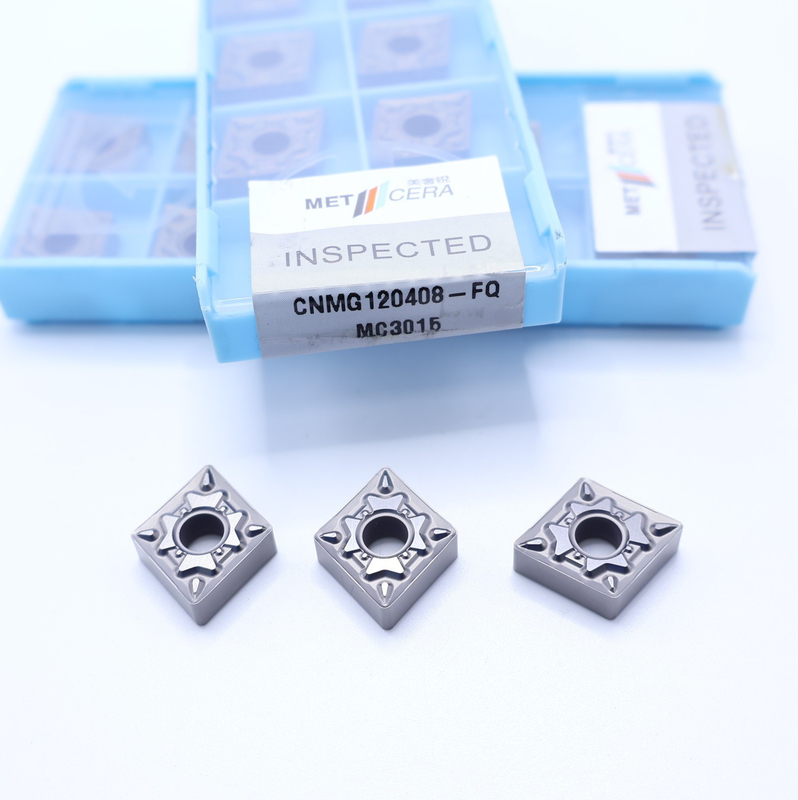 HRA92.5 硬さ CNMG120408-FQ 外部回転式CNC回転機 挿入品 MC3015 塗布されていないセルメット挿入品