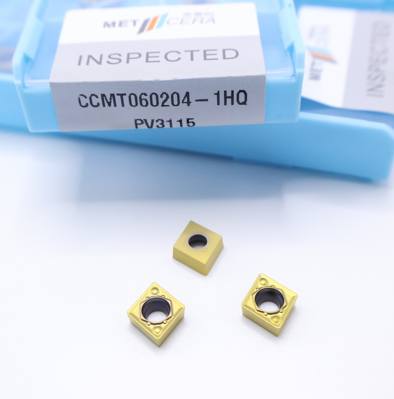 高硬さ HRA92.5 内部回転破裂耐性 サーメット切削ツール 挿入 CCMT060204-1HQ PV3115