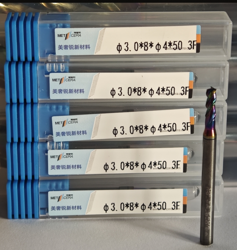 MAE PLUS 3 フルート カービッド・エンド・ミル 非鉄金属加工 3mm,Φ3.0x8x4Dx50mm
