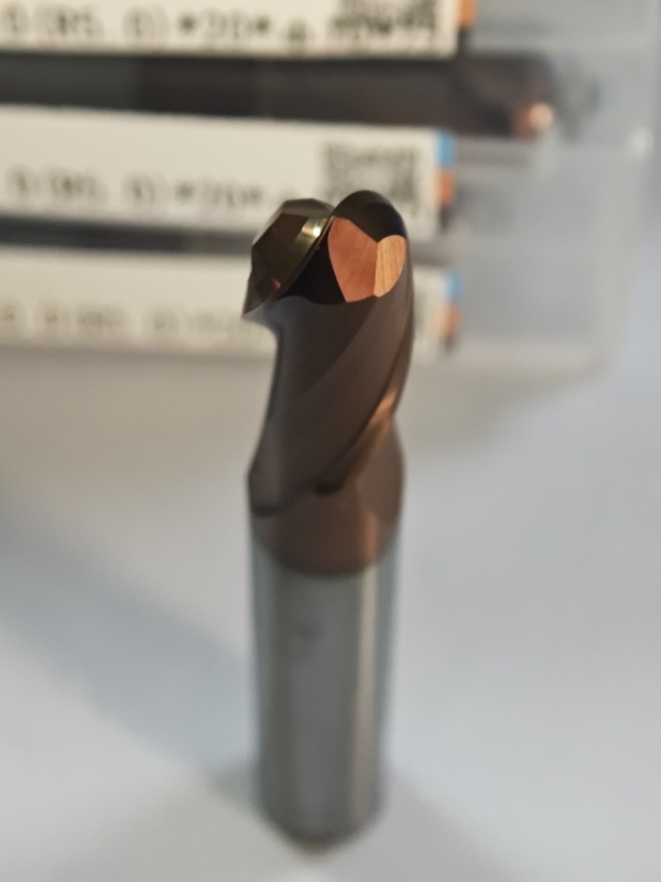 MPB2 固体カービッドボール鼻末ミール 2 フルート R0.5-10, 10mm, Φ10.0 ((R5.0) x20x10Dx75mm