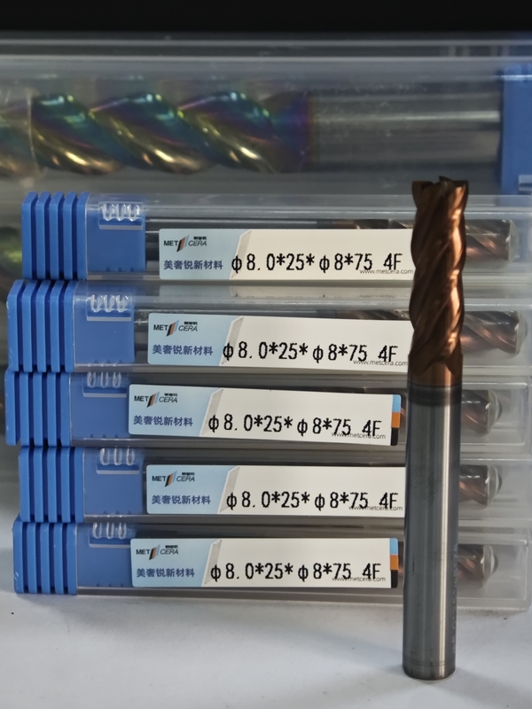 MPE4 HRC55-HRC60 固体カービッドフレーズ切断機, 4 フルートフラットエンドミール, CNC ミール切断機, 4F 固体カービッドフラットエンドミール