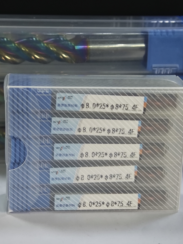 MPE4 HRC55-HRC60 固体カービッドフレーズ切断機, 4 フルートフラットエンドミール, CNC ミール切断機, 4F 固体カービッドフラットエンドミール