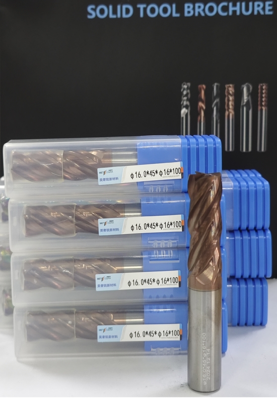MPE4 φ16.0 x 45x φ16 x 100mm 固体カービッドフレーズ切断機 4 フルート フラットエンドフレーズ CNCフレーズ切断機