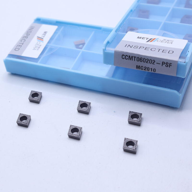 CCMT060202 鉄鋼および他の金属の仕上げのためのCNCターネスインデックス可能なサーメットターニング挿入器