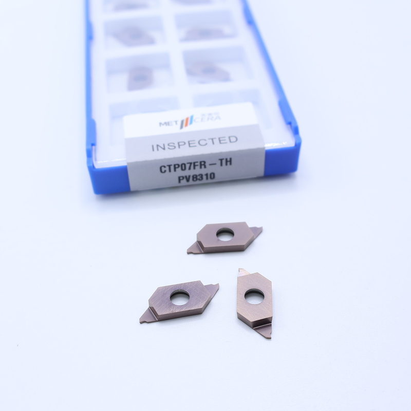 ステンレス鋼製 工品 PVD コーティング CNC カービッド 挿入 切断切断用 インデックス可能な挿入 CTP07FR-TH