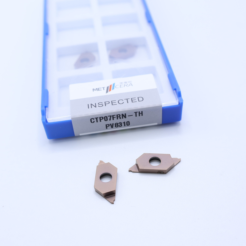 PVDコーティングされたセメント化カービッド挿入物 CTP 切り離し用 インデックス可能挿入物 CTP07FRN-TH
