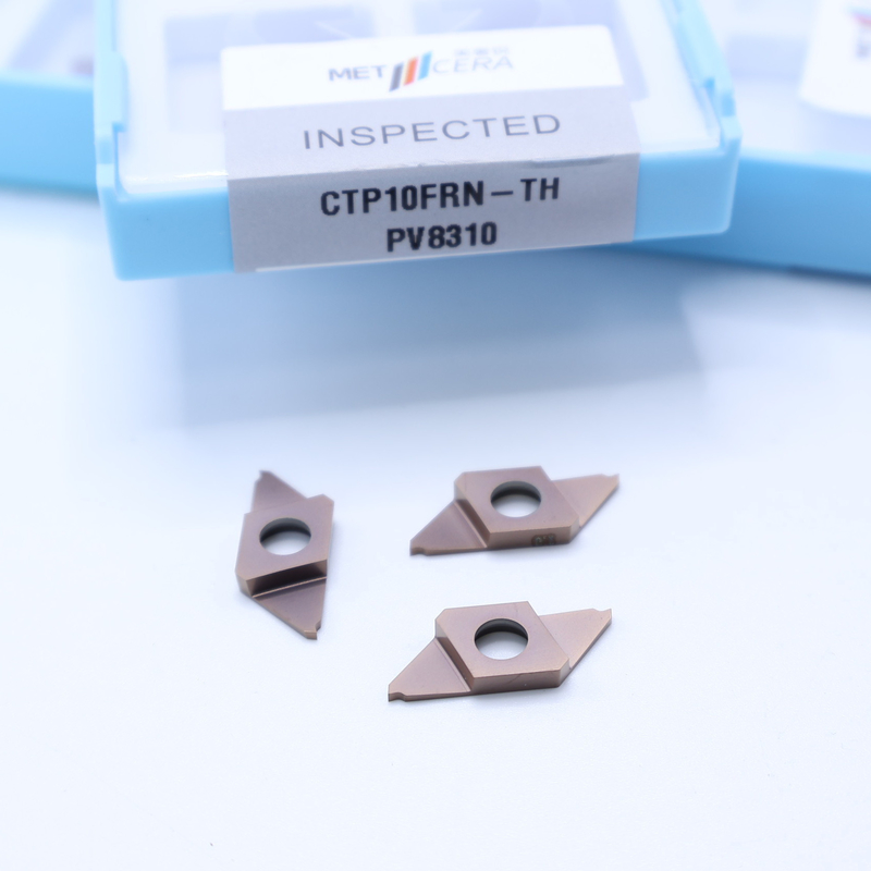 CTP10FRN-TH 切断用CNCカービッド挿入器 PVDコーティング 切断分断 索引可能な挿入器 右切断 HV4200 硬さ CTP