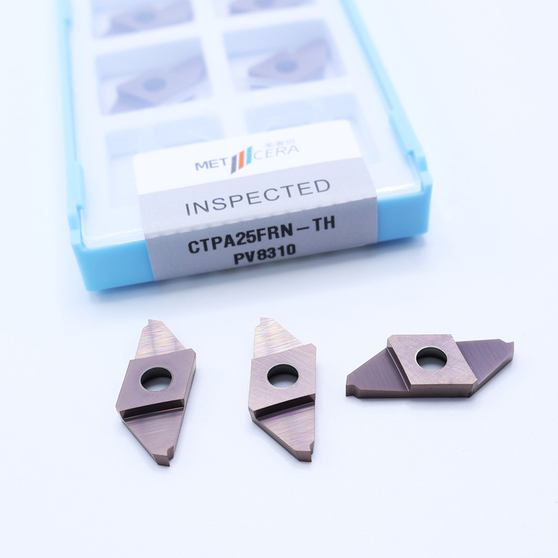 プロフェッショナル PVDコーティングカービッド分離 索引可能な挿入物 CTPA25FRN-TH 鉄鋼と不鋼鋼の加工用