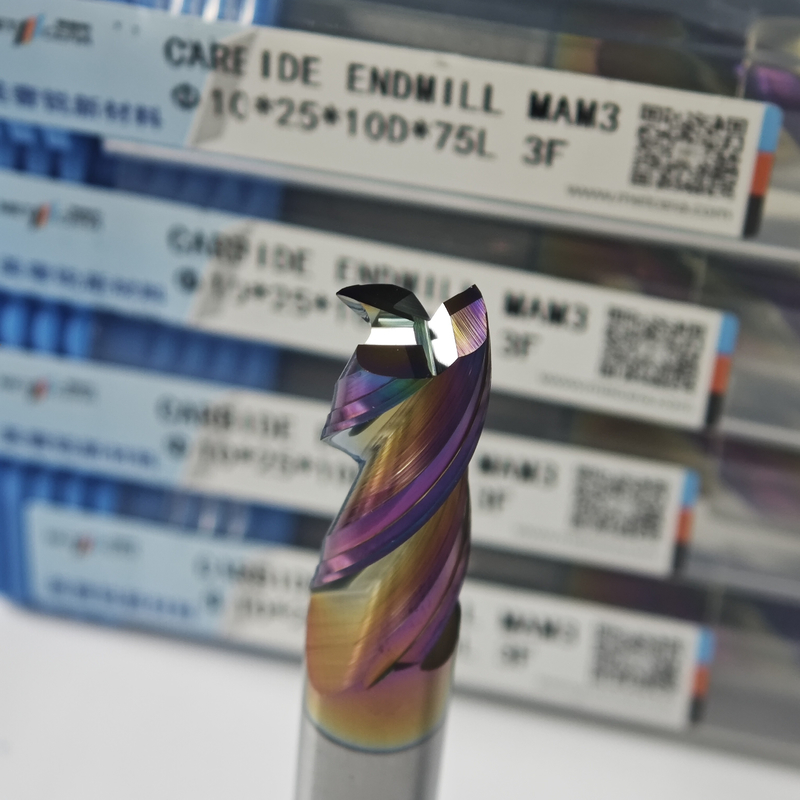 MAE PLUS 高性能 CNC エンドミール 3 フルート 鉄以外の金属,アルミニウム,銅加工ミルの加工用 エンドミール 10mm, Φ10x25x10Dx75mm