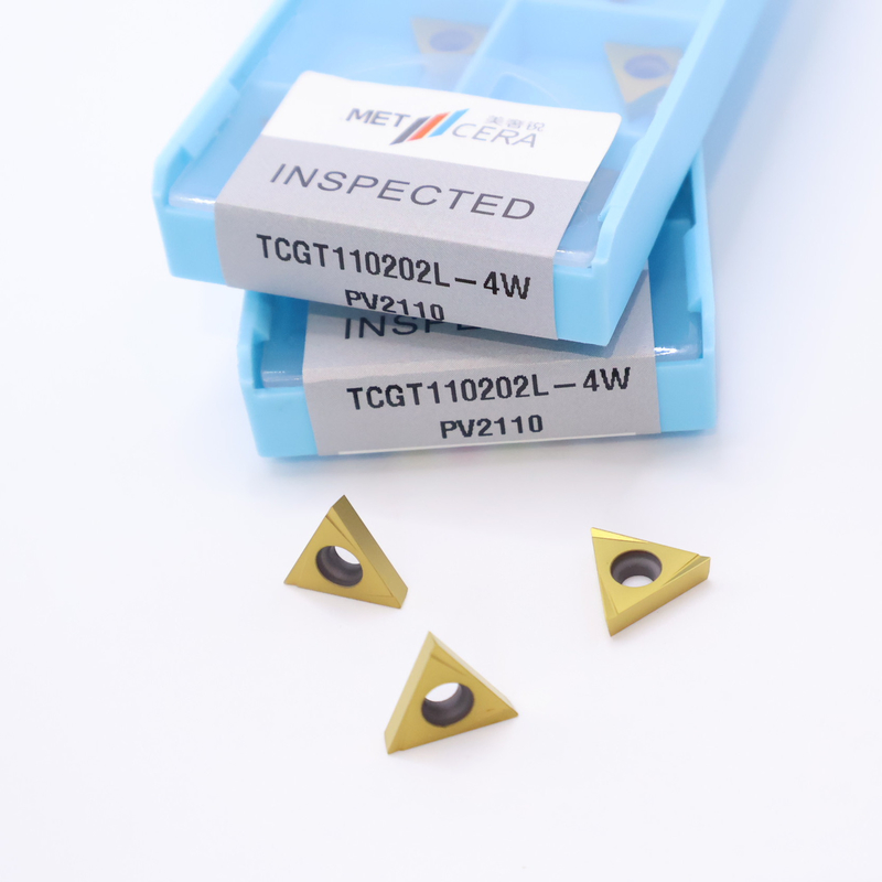 低合金鋼の工品仕上げ挿入 4Wチップブレーカーで TCGT11 Cermet CNCターニング挿入