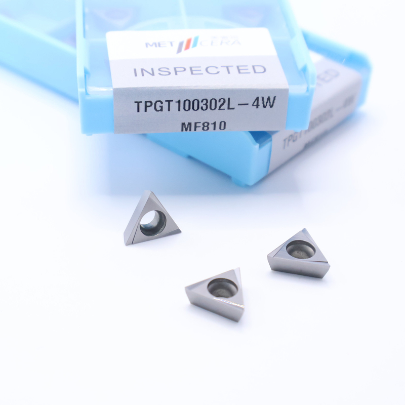 TPGT10 TPGT11 シルバー/ブロンズでCNC回転4Wチップブレーカーのためのカービッドターニング挿入器