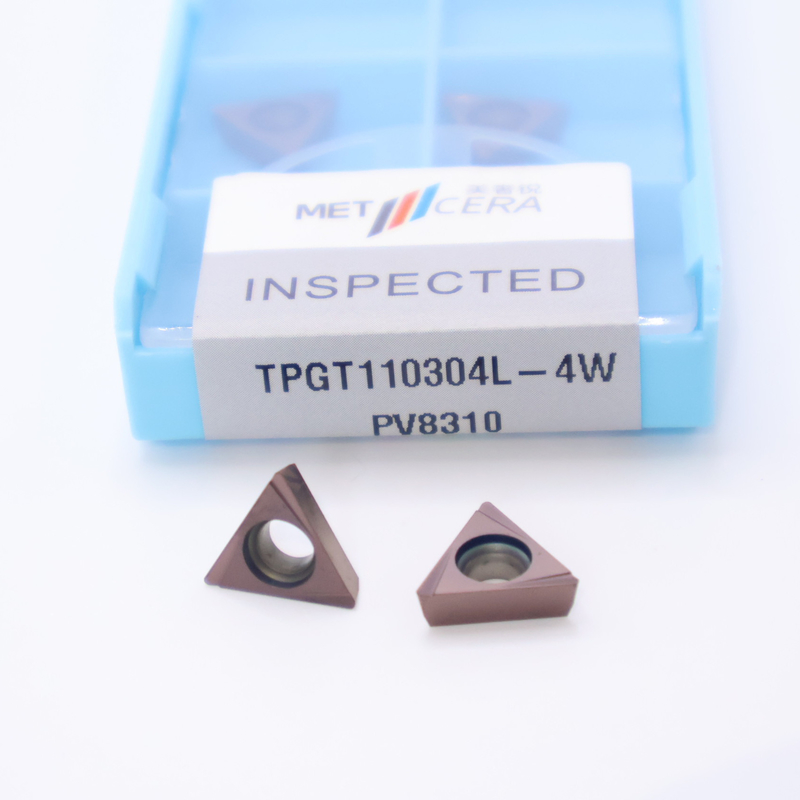 TPGT10 TPGT11 シルバー/ブロンズでCNC回転4Wチップブレーカーのためのカービッドターニング挿入器