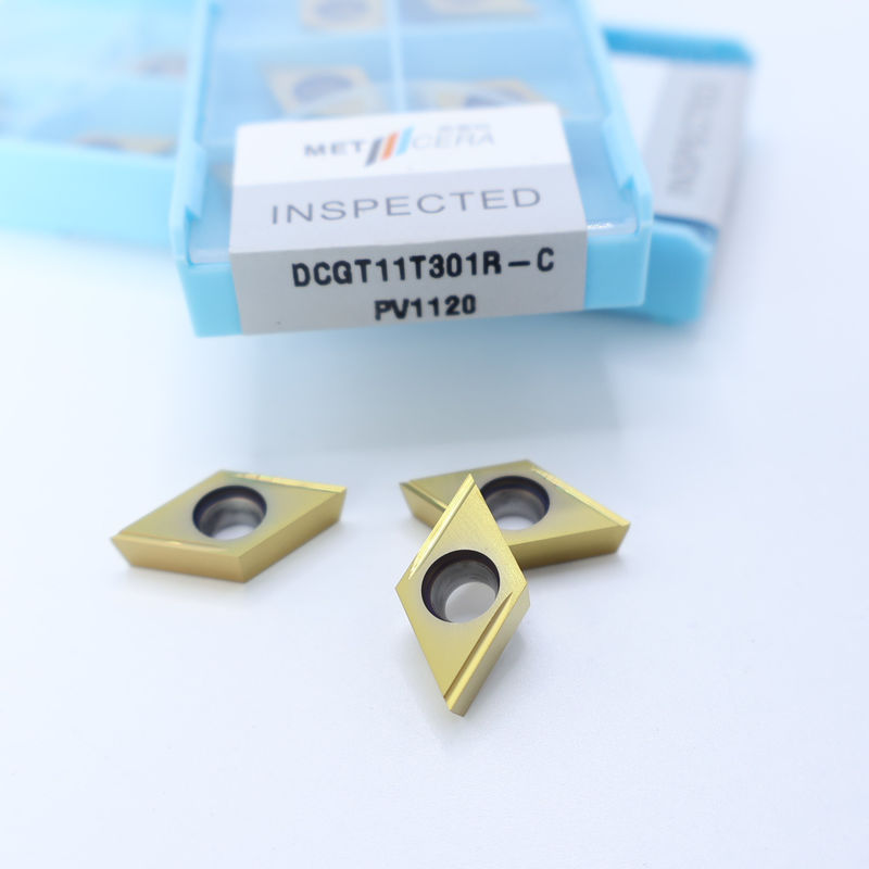 サーメットCNCターニングインセット DCGT07 DCGT11 C 仕上げチップブレーカー 金属材料 高耐磨性 利点