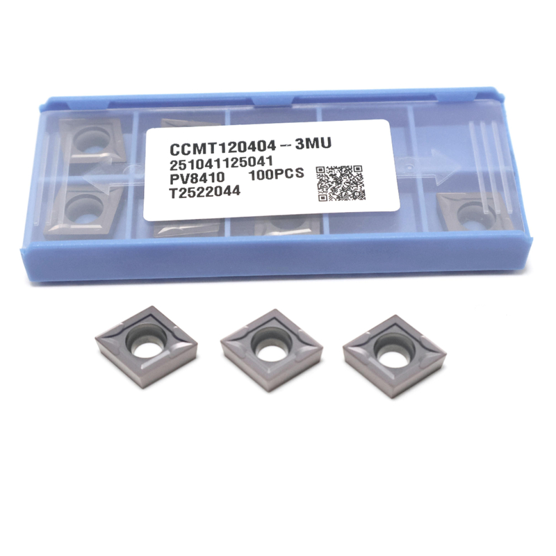 CCMT0602 CCMT09T3 CCMT1204 鉄鋼,不鋼鋼,PVDコーティングのカービッドターニング挿入 3MUチップブレーカーの挿入