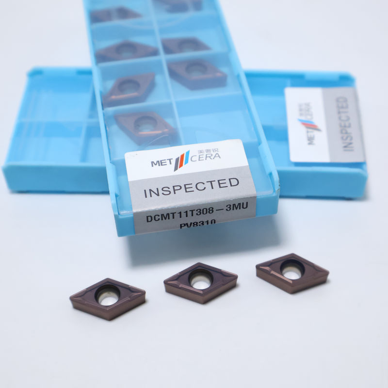 DCMT07 DCMT11T3 55° 菱形超硬旋削インサート (鋼、ステンレス鋼用)、ポジティブインサート、3MUチップブレーカー