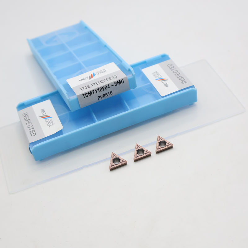 コーティングされたカービッドターニングインセット TCMT09 TCMT11 TCMT16 3MU半完成チップブレーカー付きポジティブなCNCインセット